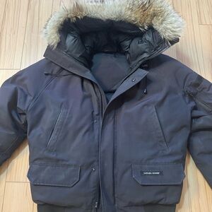Canada Goose Black Puffer Jacket with Fur Trim